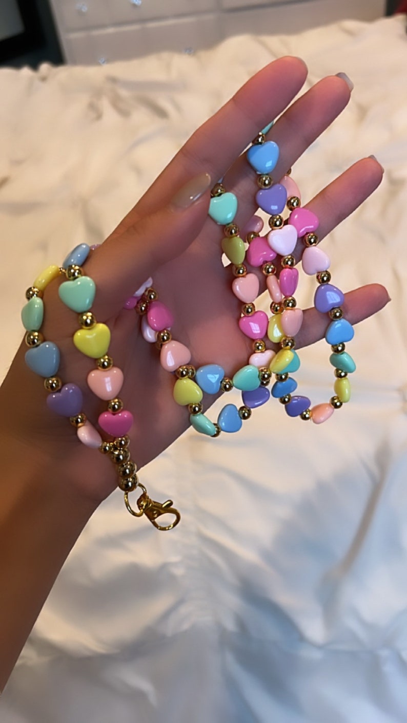 Custom Beaded Lanyard HEART Lanyardteachers/customizable Etsy