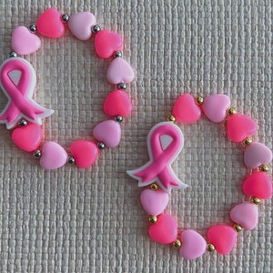 Pink out bracelet - breast cancer support, survivor, warrior, fighter