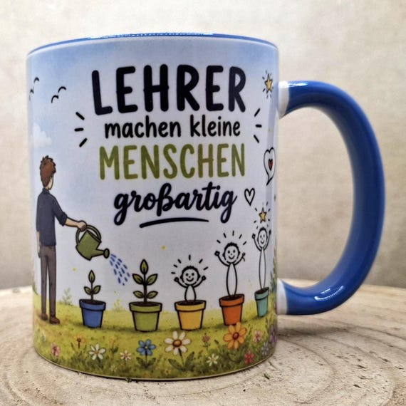 Personalisierte Lehrertasse | Lehrer machen kleine Menschen großartig | Abschiedsgeschenk Lehrer | Geschenk mit Klassenname
