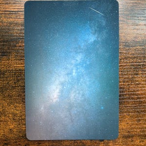 Postal artística de astrofotografía hecha a mano - Estrellas de la Vía Láctea, universo celestial, regalo coleccionable