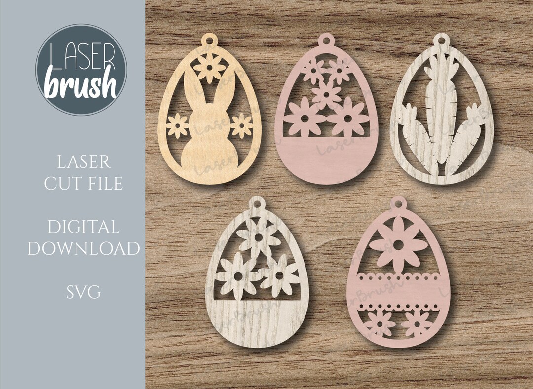 Easter Egg Laser Cut File, Tag Ornament SVG (digital Download) - Etsy