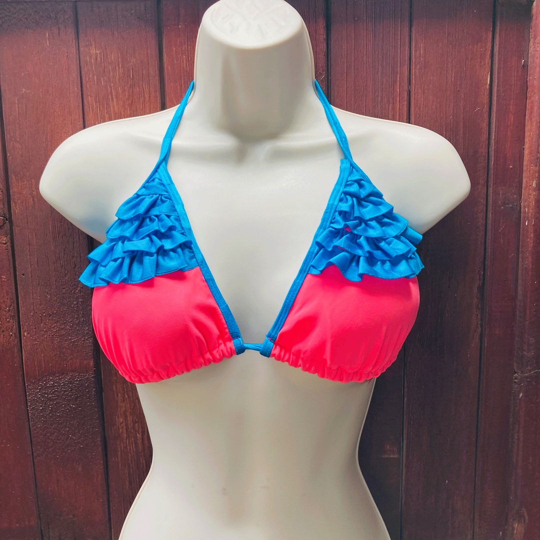 Heat Ruffle Triangle Bikini Top main image 1