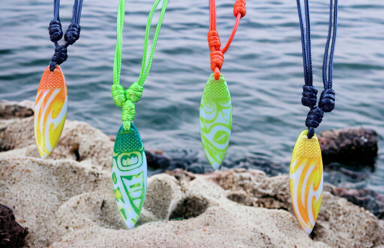 Ecofriendly Surfboard Necklace.perfect Gift for Surfers & Water Sports