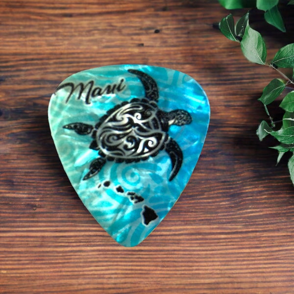 Blue Honu Maui Guitar Picks - A Music Lover's Dream/ For ukulele and guitar players / Guitar Picks Lovers /Made in Maui- Hawaii.