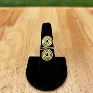 Big Spiral Copper Wire Ring