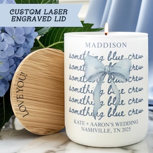 Something Blue Crew Candle, Coquette Bridal Party Gift, Bridesmaid Proposal Gift for the Grandmillenial Bride, I Do Crew Bridesmaid Reveal