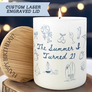 Custom 21st Birthday Gift for Her Candle, Best Friends 21st Birthday Gift, Presents for Girls, Custom Happy 21st Birthday Candle Gift
