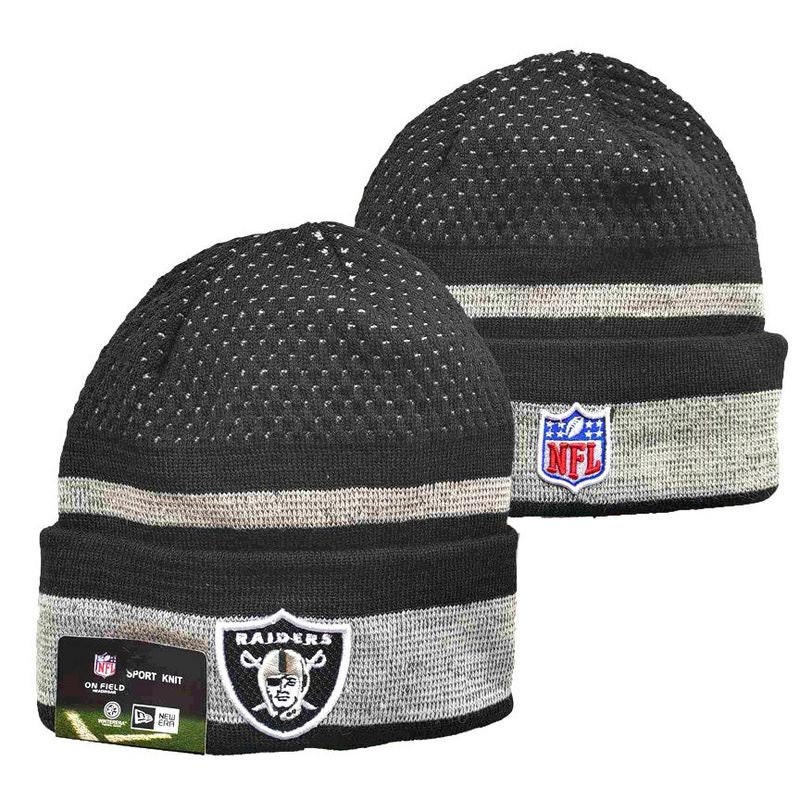 NFL Las Vegas Raiders New Era Gray & Black Cuffed Knit Beanie Adult Hat Cap