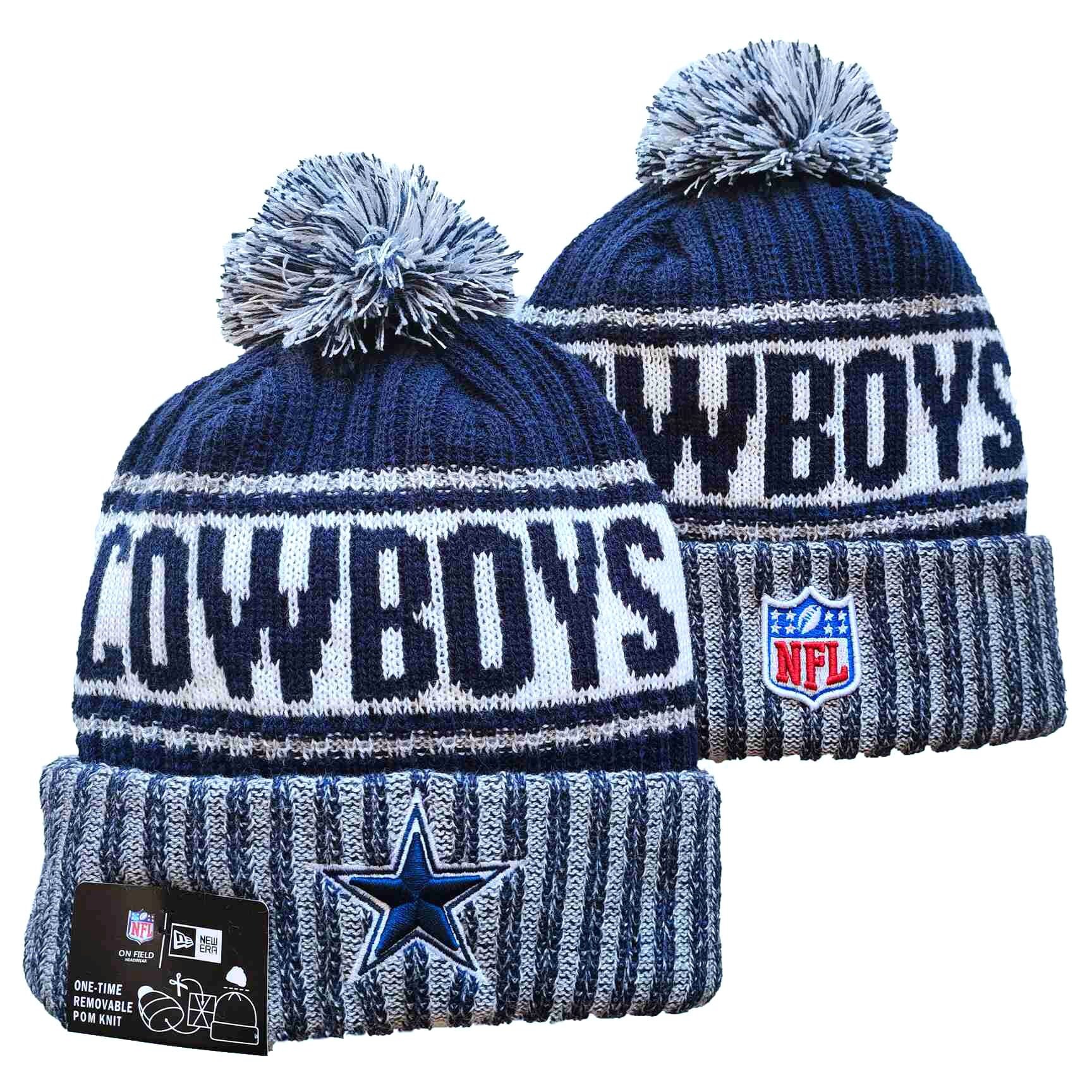 DALLAS COWBOYS Sport Knit Beanie Winter Pom Hat Adult One Size 