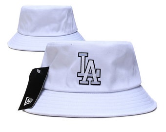 Los Angeles LA Dodgers White Bucket Hat 