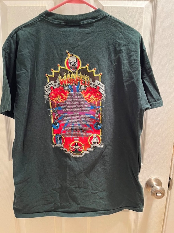 Vintage 1998 Vans Warped Tour Concert Festival Tshirt Size Large