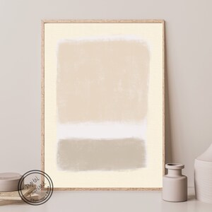 ART #61 - Neutral Abstract, Rothko Inspired, Instant Digital Download Print Art Poster, Large Poster, Modern Abstract, Printable Art