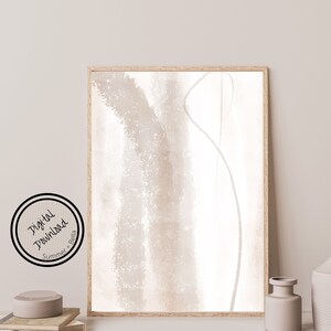 ART #6 - Tan Neutral Abstract, Printable Download, Large Poster, Modern Art