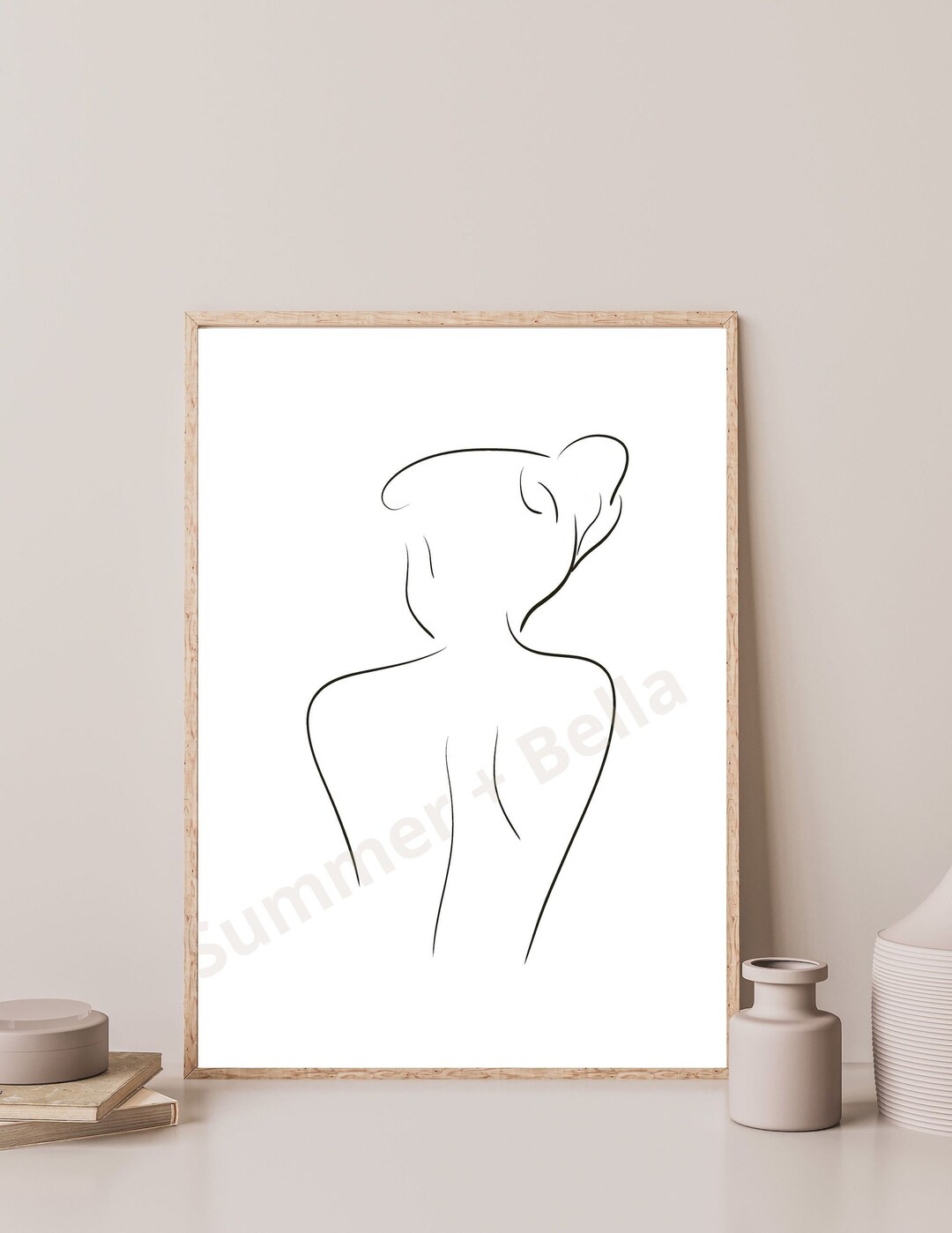 ART 25 Line Drawing Nude Women Abstract Art Large Etsy