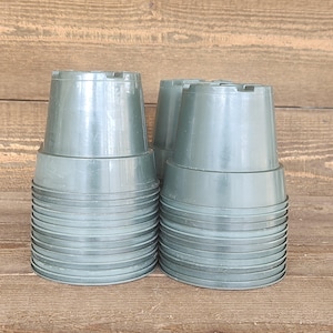 Used Set of 12-4” Green Nursery Pots | Clean Reusable Grower Pots w/ Drainage