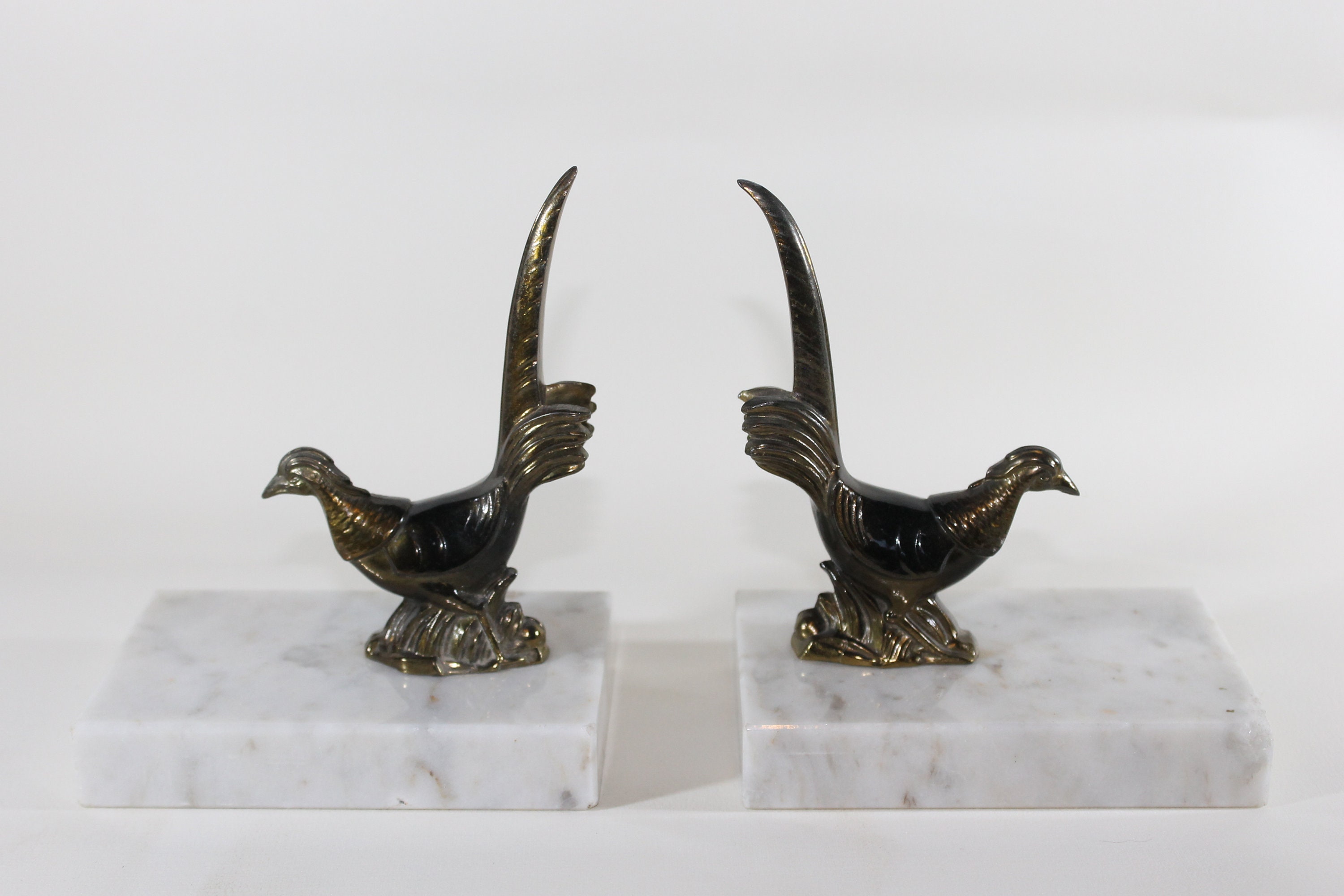 Paire de Serre Livres Faisans