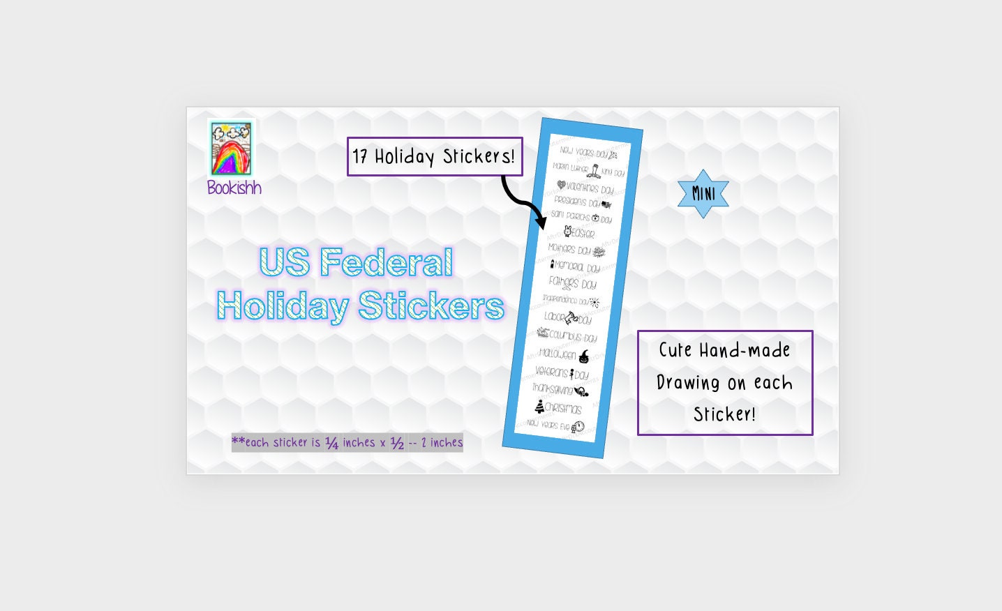 Major Holidays Stickers / Holiday Marker Sticker / Holiday Planner Stickers  / Journal Sticker / Watercolor Planner Sticker / Holiday Journal