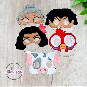 Hawaiian Family Pretend Play Felt Masks