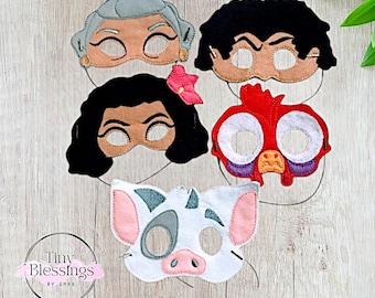 Máscaras de fieltro para juegos de simulación de la familia hawaiana