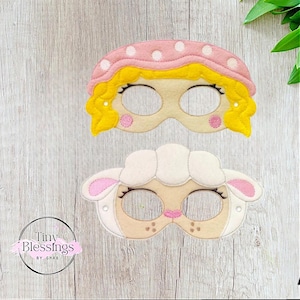 Bo Peep and Sheep Pretend Play Felt Masks
