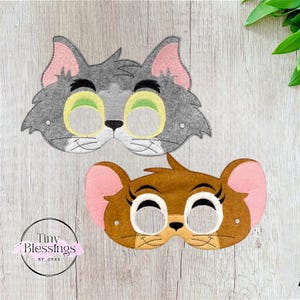 Tomcat and Mouse Pretend Play Felt Masks
