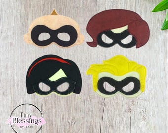 Incredibles Family Pretend Play Felt Masks