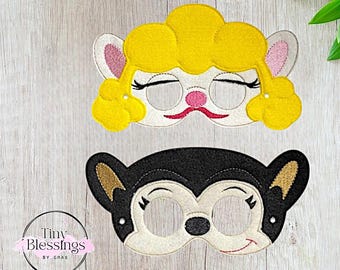 Máscaras de fieltro para juego de simulación de ratón heroico