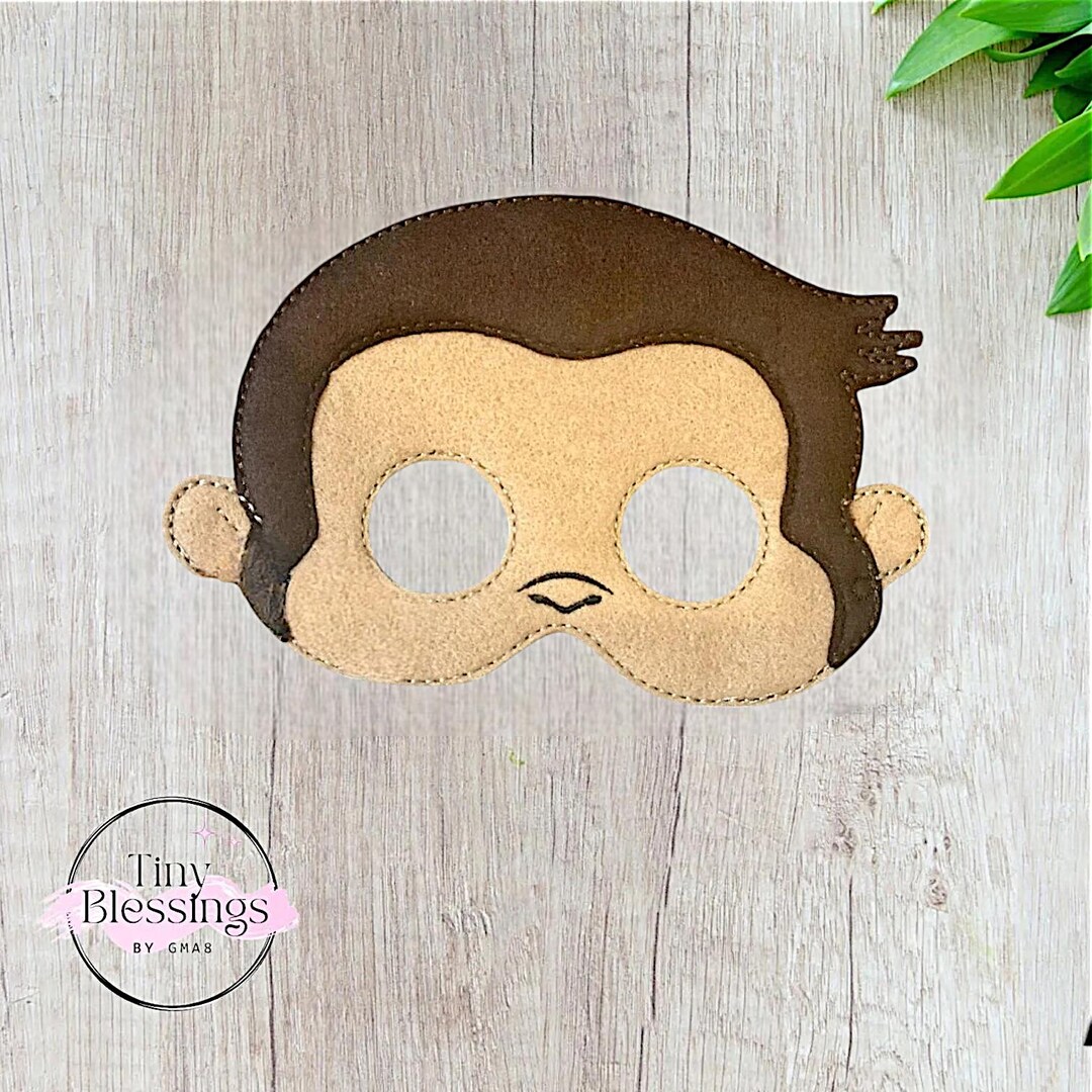 Curious Monkey Pretend Play Felt Mask - Etsy