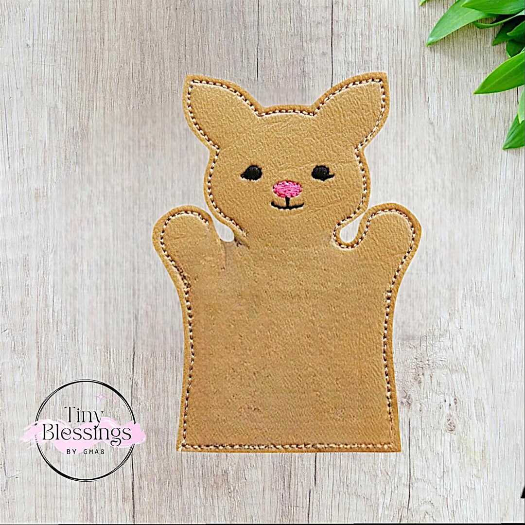 Hand Puppet - Brown Kangaroo with Joey