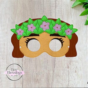Hawaiin Girl Pretend Play Felt Mask