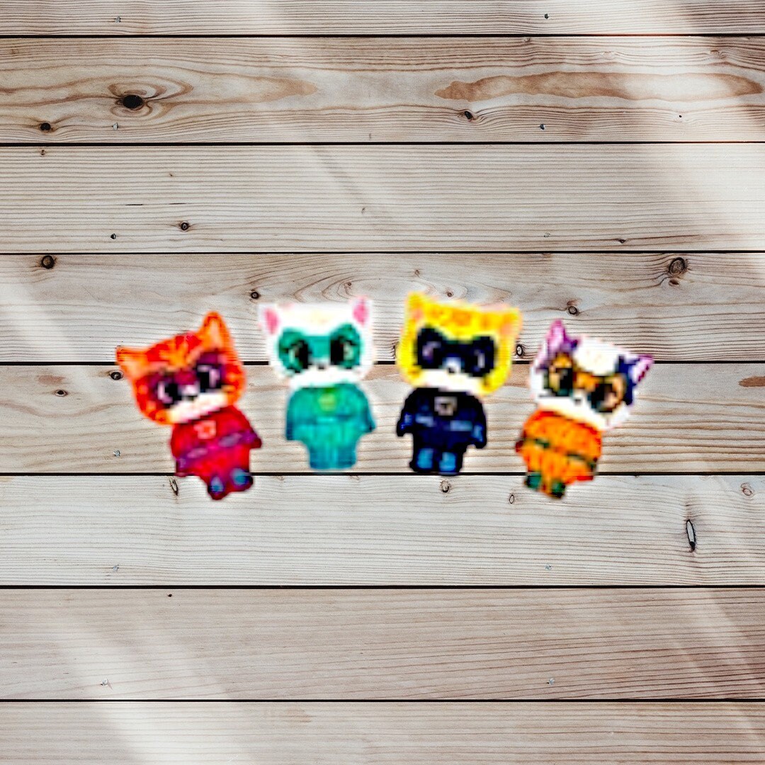 Super Kitty Felt Finger Puppets - Etsy
