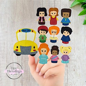 Vilten vingerpoppetjes voor schoolkinderen