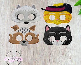 Adventurous Cat and Friends Pretend Play Felt Mask