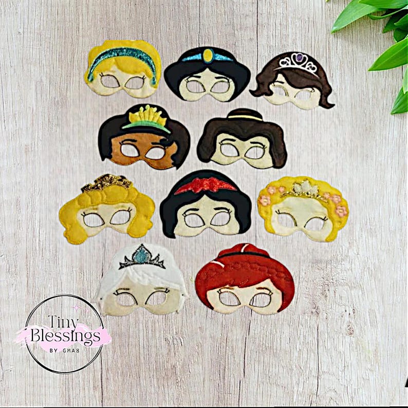 Princess Collection Pretend Play Felt Mask - Etsy