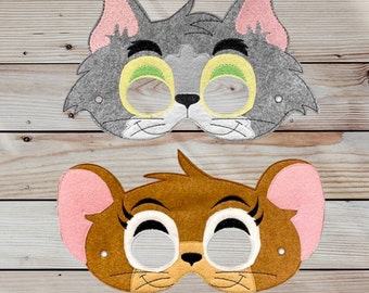 Tomcat and Mouse Pretend Play Felt Masks