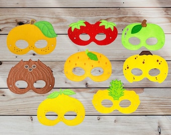 Fresh Fruit Pretend Play Felt Masks