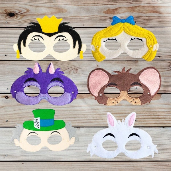 Alice and Friends Pretend Play Felt Masks