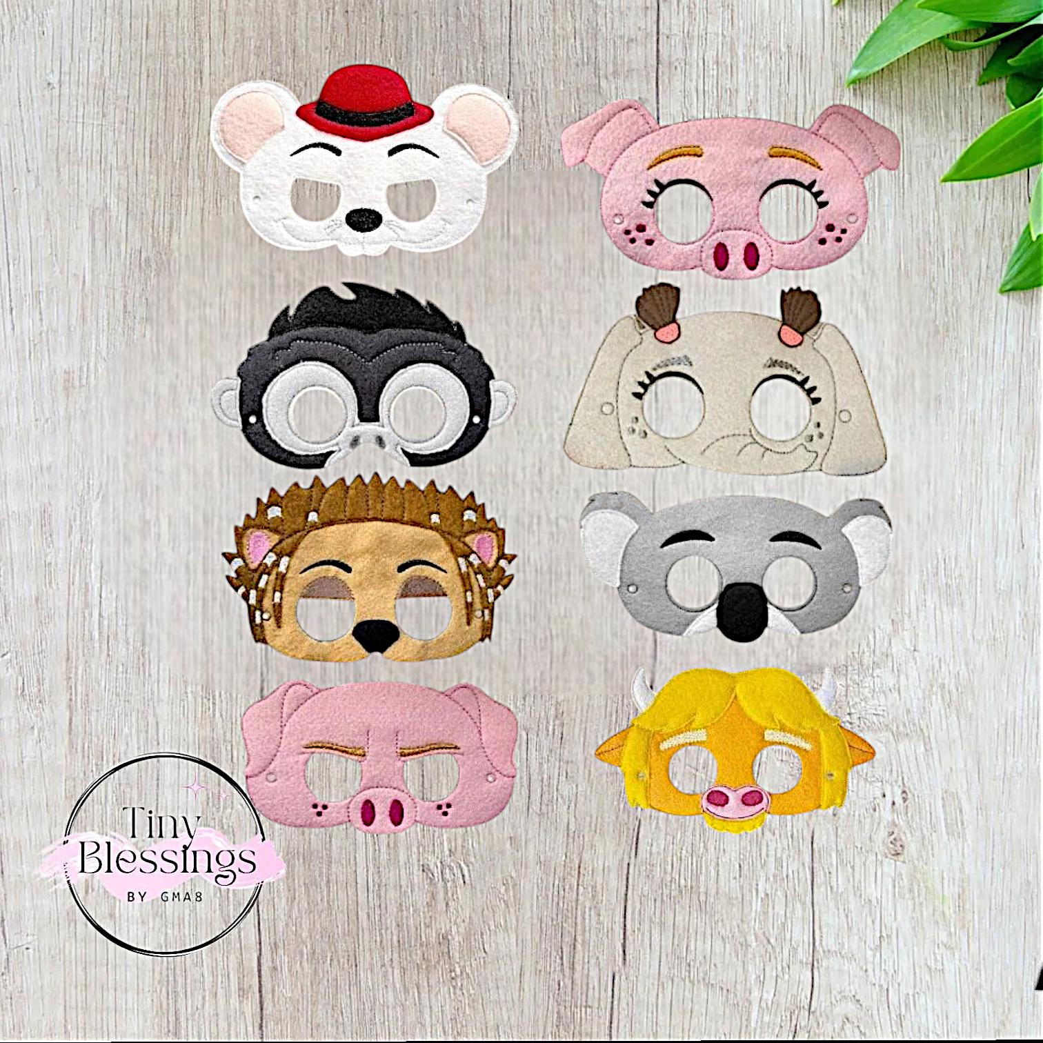 Singing Animals Pretend Play Felt Masks