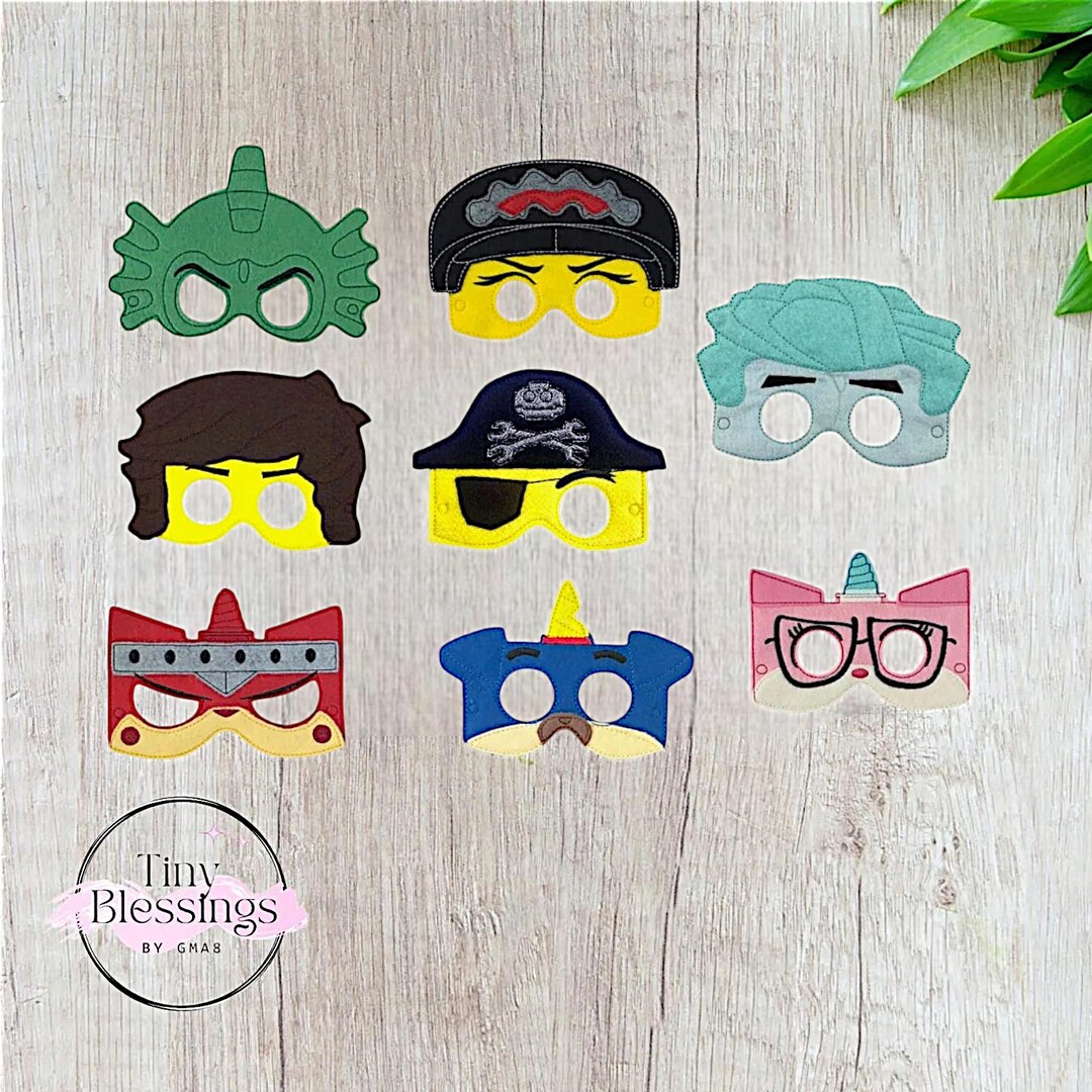 Block Heads Pretend Play Felt Mask - Etsy