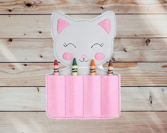 Pretty Kitty Felt Crayon Holder