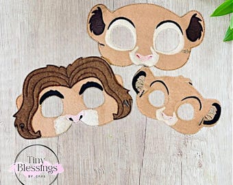 King Lion Family Pretend Play Felt Masks