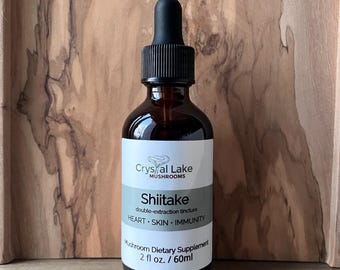 Shiitake Mushroom Extract - 2 fl.oz/60ml (double extraction, tincture, fungus, dual extract, supplement)