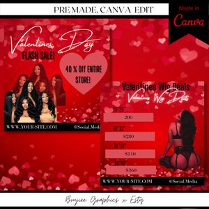 Valentines Day templates , Instagram Flyer, Beauty Flyer, Lash Flyer, Social Media Flyer, DIY Canva Template