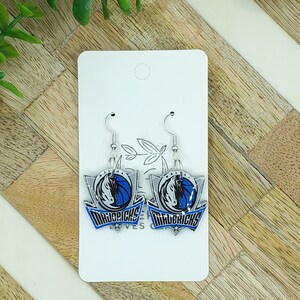 Basketball NBA Dallas Mavericks Earrings | lightweight | statement earrings | handmade | polymer clay earrings | hypoallergenic
