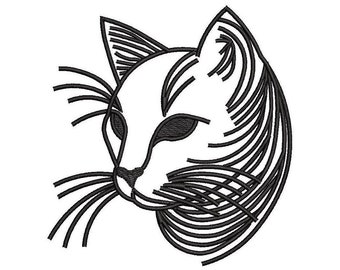 Katze EMBROIDERY DESIGN, Katze Stickdesign, Stickdatei, Stickdatei, Stickdatei, Stickmuster Datei