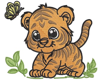 Baby Tiger EMBROIDERY DESIGN,  Baby Animal Embroidrey Design, Embroidery design for babies   #2