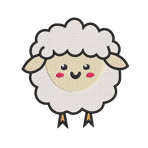 Cute Baby Sheep EMBROIDERY DESIGN, Cute Baby Sheep,  Farm Animal Embroidrey Design Files  7/sizes