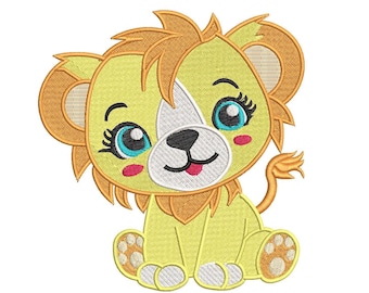 Lion EMBROIDERY DESIGN Baby Lion,  Baby Animal Embroidrey Design, Embroidery Design for Babies