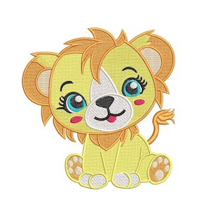 Lion EMBROIDERY DESIGN Baby Lion,  Baby Animal Embroidrey Design, Embroidery Design for Babies