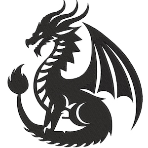 Dragon Embroidery Design | Dragon Embroidery Design Machine Files | Digital Download  5/sizes  #22